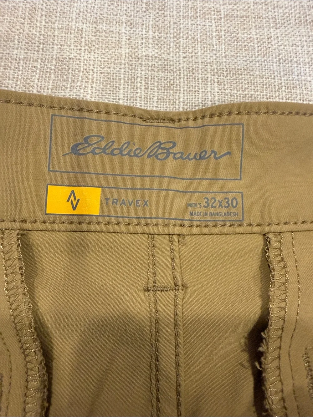 Eddie Bauer Men's Flat-Front Pants in Khaki